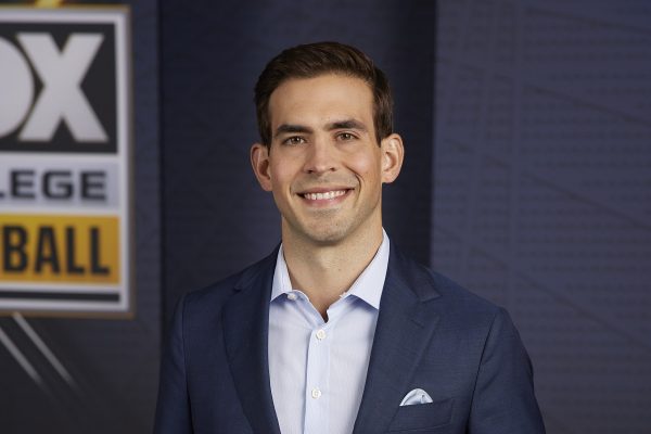 Joe Davis in the broadcast booth.