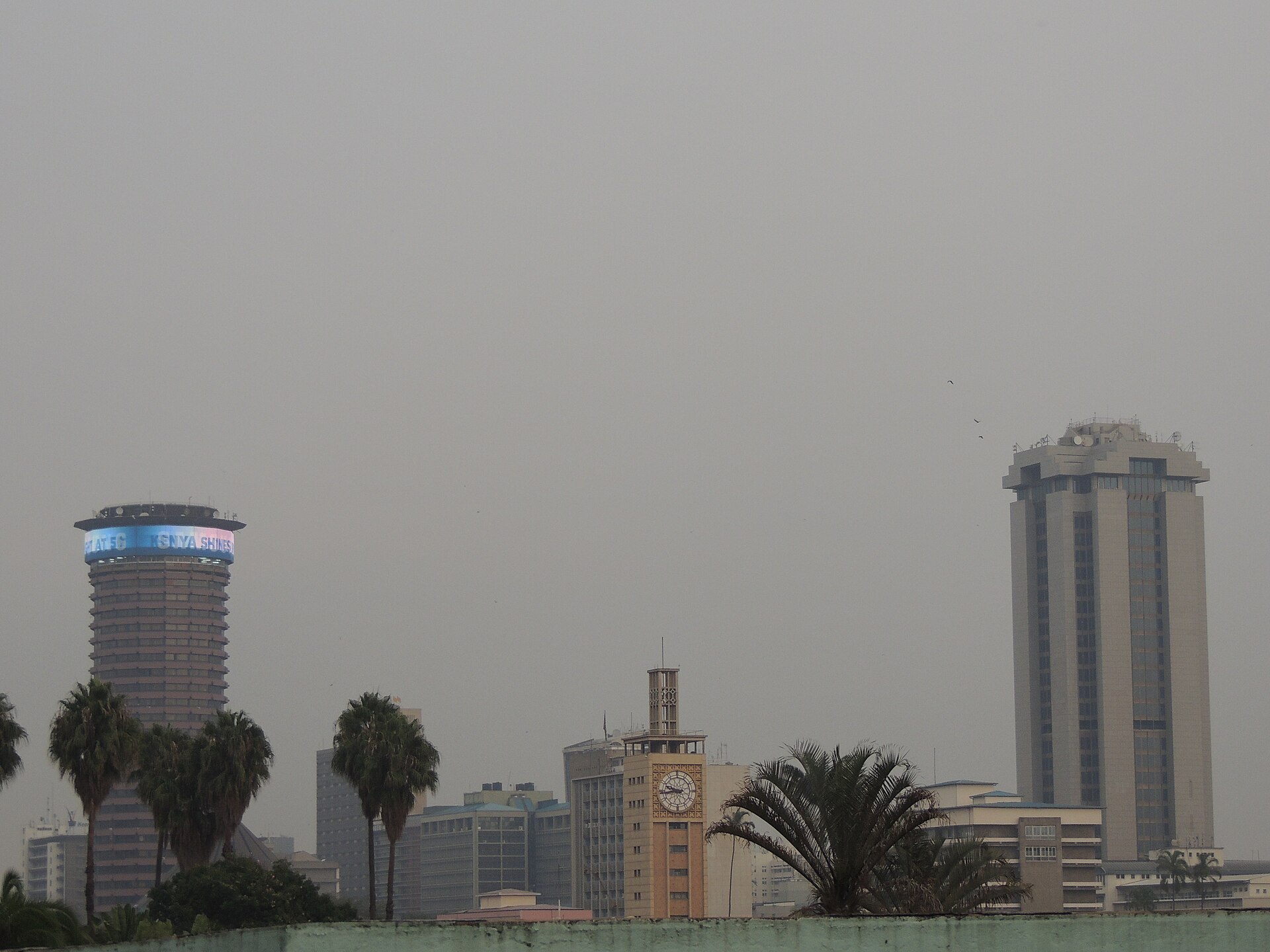 Nairobi's skyline seen from Uhuru Park