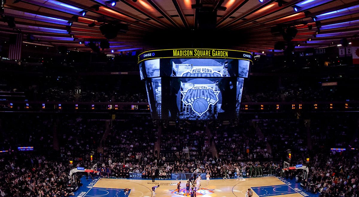 Inside the arena in New York on game night (file photo)