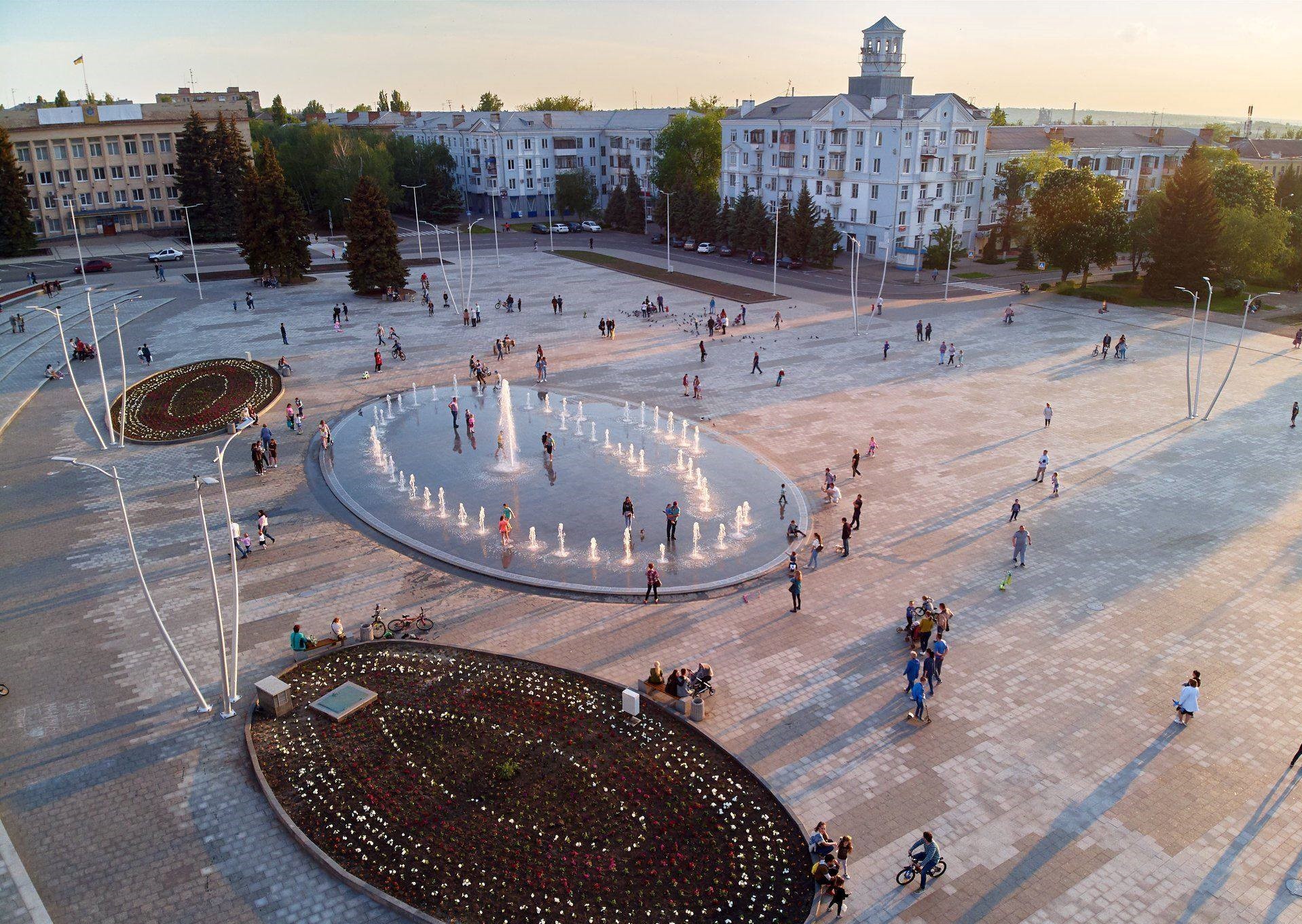 Russian bomb damage in Kramatorsk, Ukraine