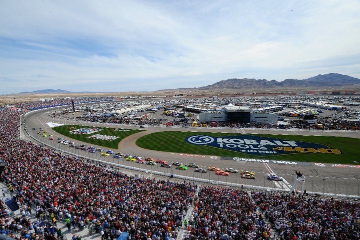 Aerial view of Las Vegas Motor Speedway.