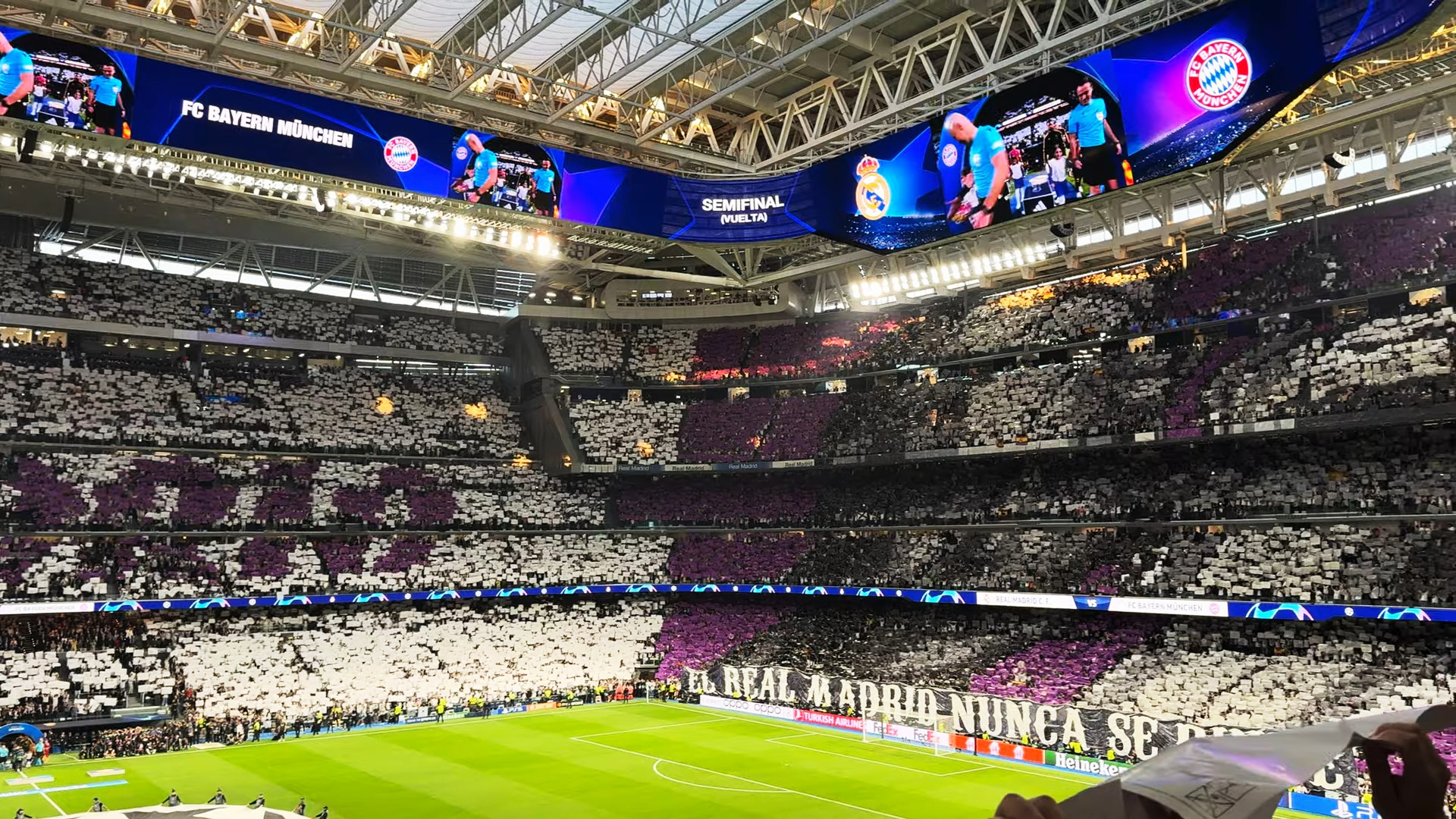 The Santiago Bernabéu in Madrid, home of Real Madrid