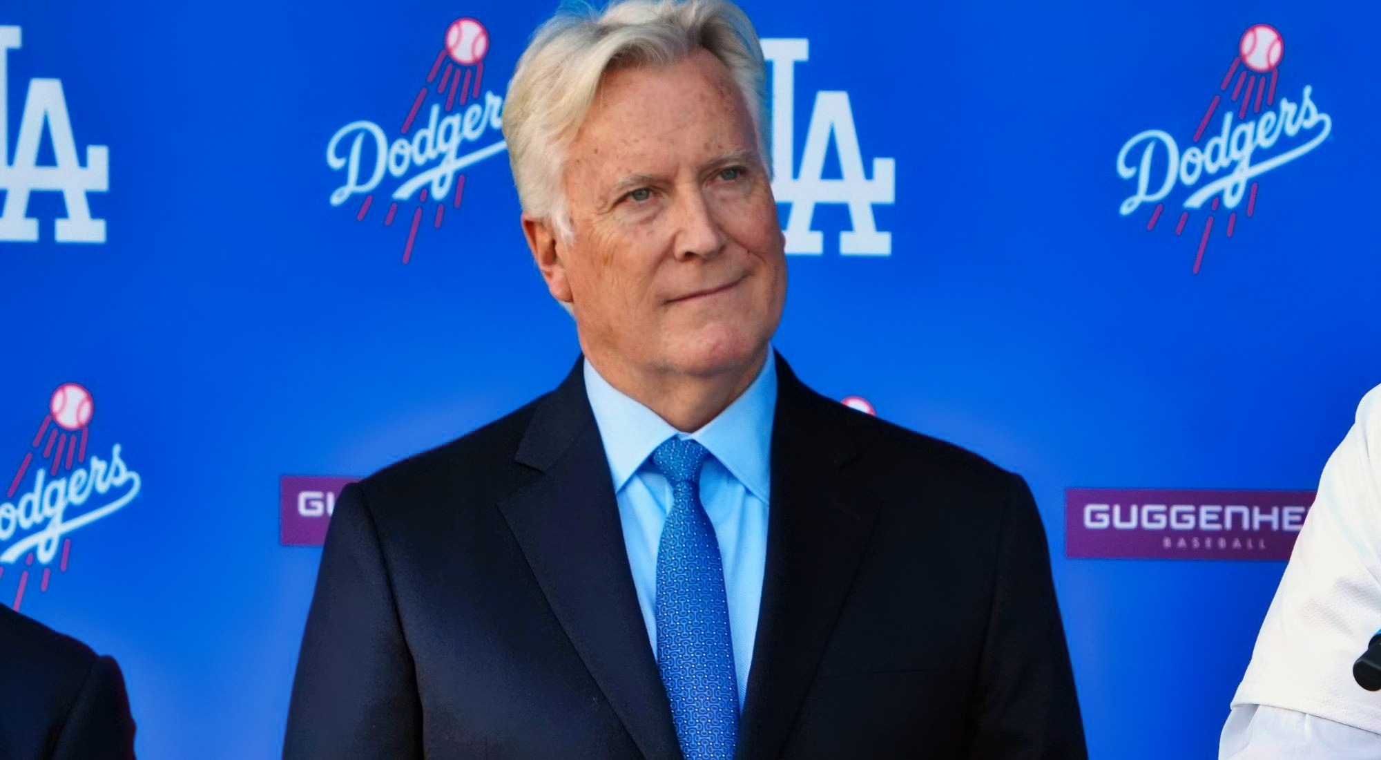 Mark Walter at a Dodgers event — the billionaire bought the Lakers at $10 billion and flipped control at $12.5 billion