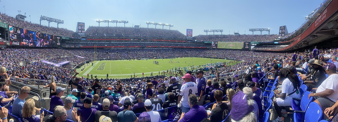 M&T Bank Stadium in Baltimore, home of the Ravens