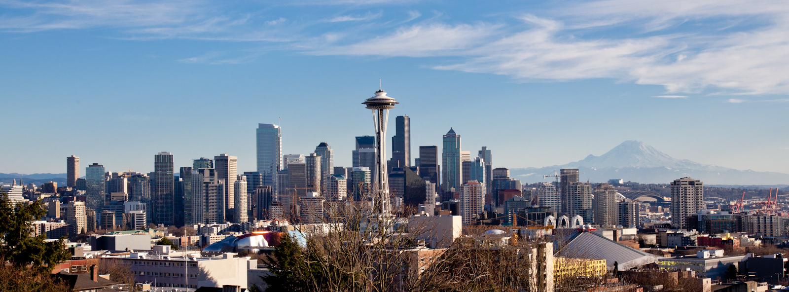 The Seattle skyline on a clear day