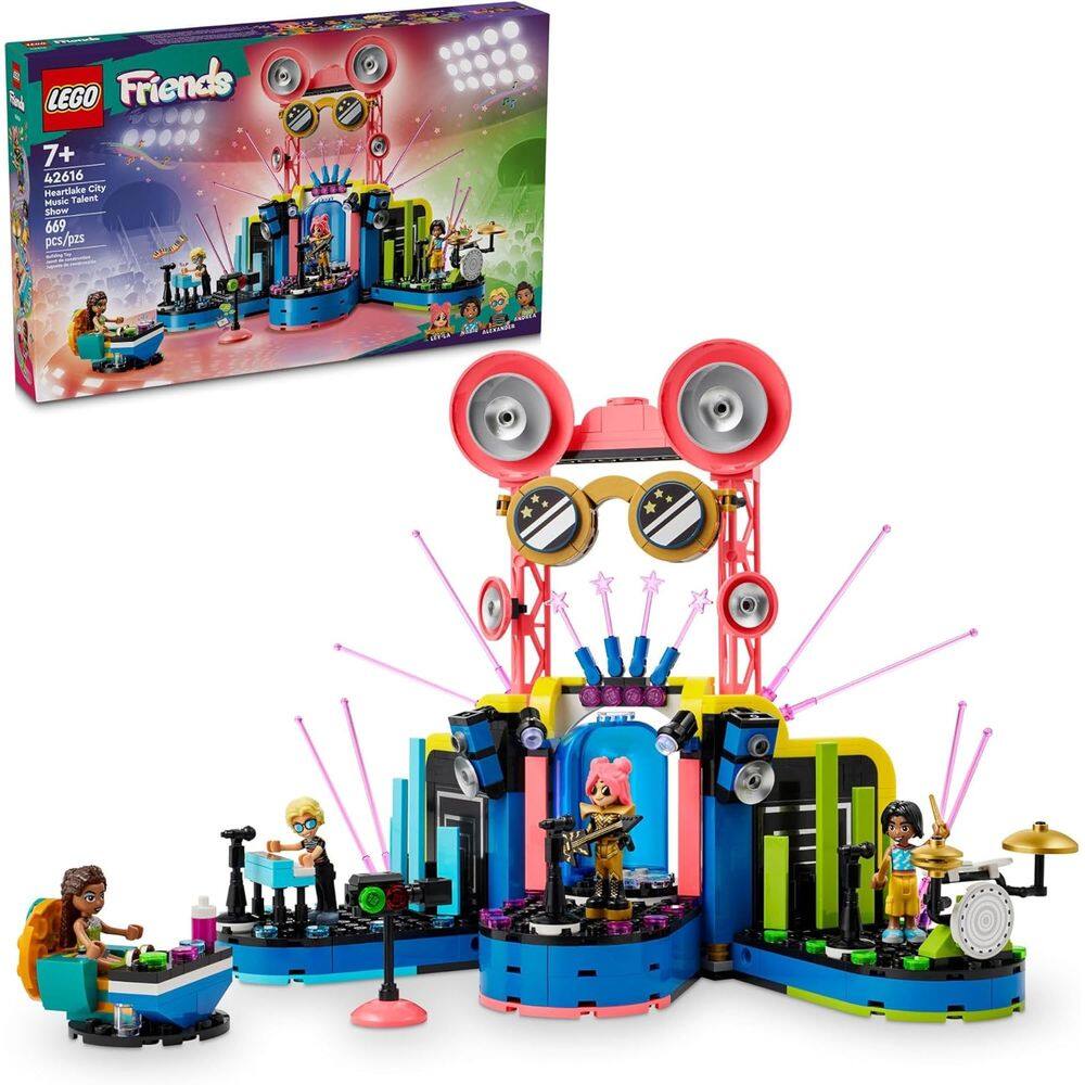 A colorful LEGO Friends Heartlake set