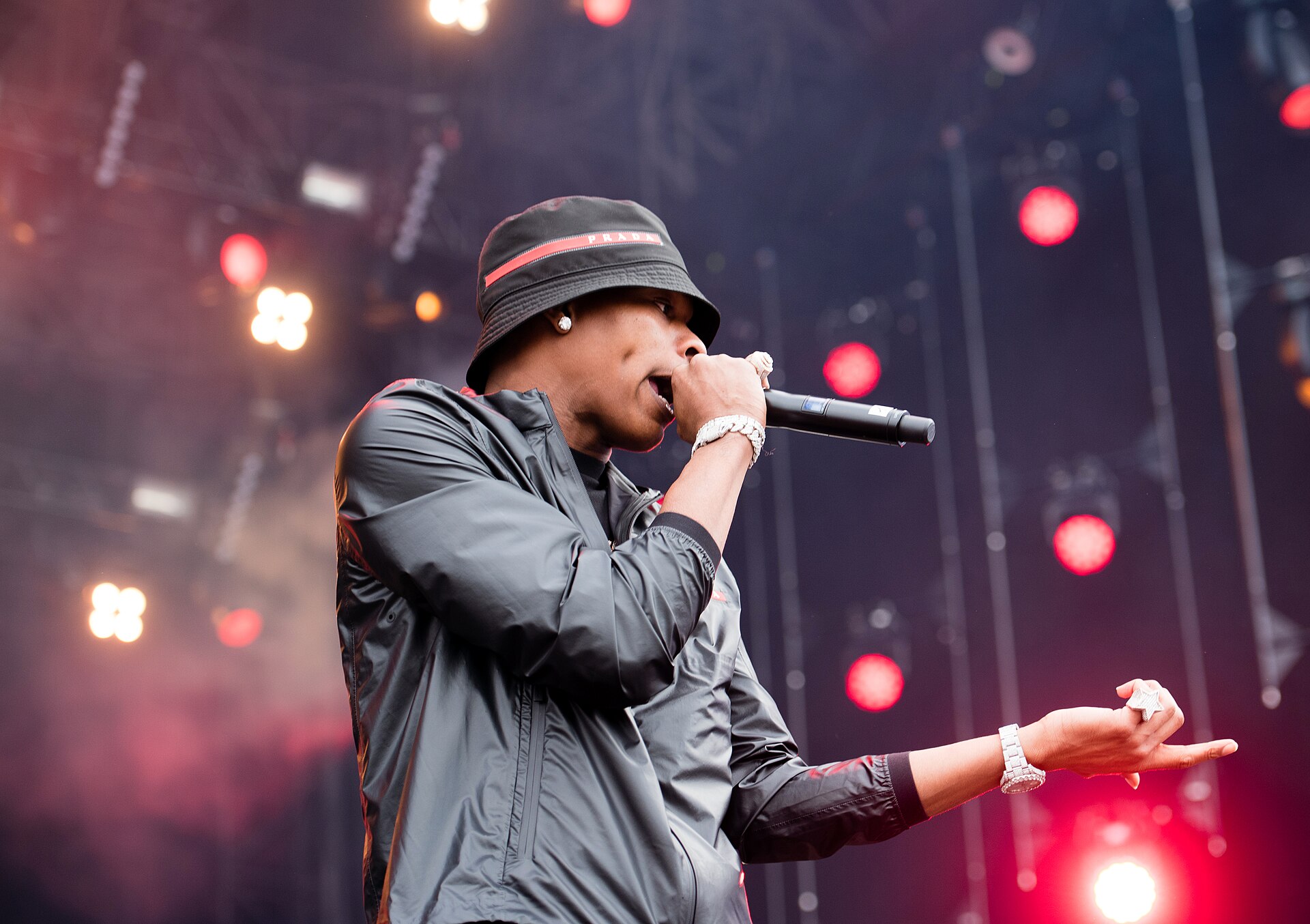Lil Baby performing live on stage