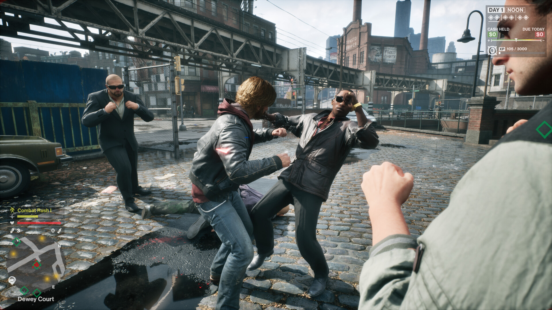 Gameplay screenshot from Samson, Liquid Swords' open-world crime game, showing Tyndalston
