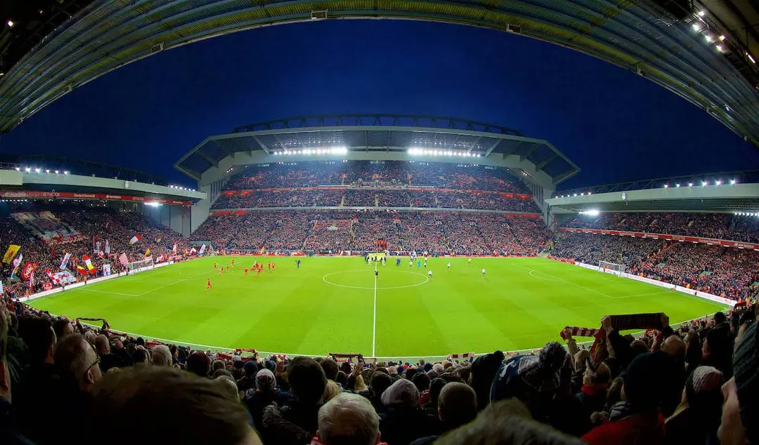 Anfield stadium, home of Liverpool FC