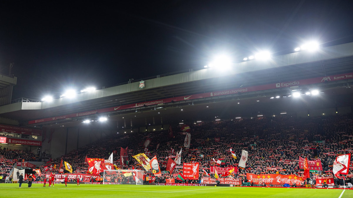Anfield packed with supporters on a European night