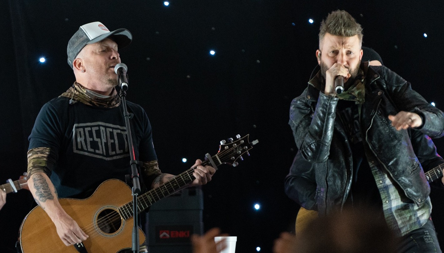 LOCASH on stage during the Let the Country Music Play Tour, which runs through December 12 in Hollywood, Florida.
