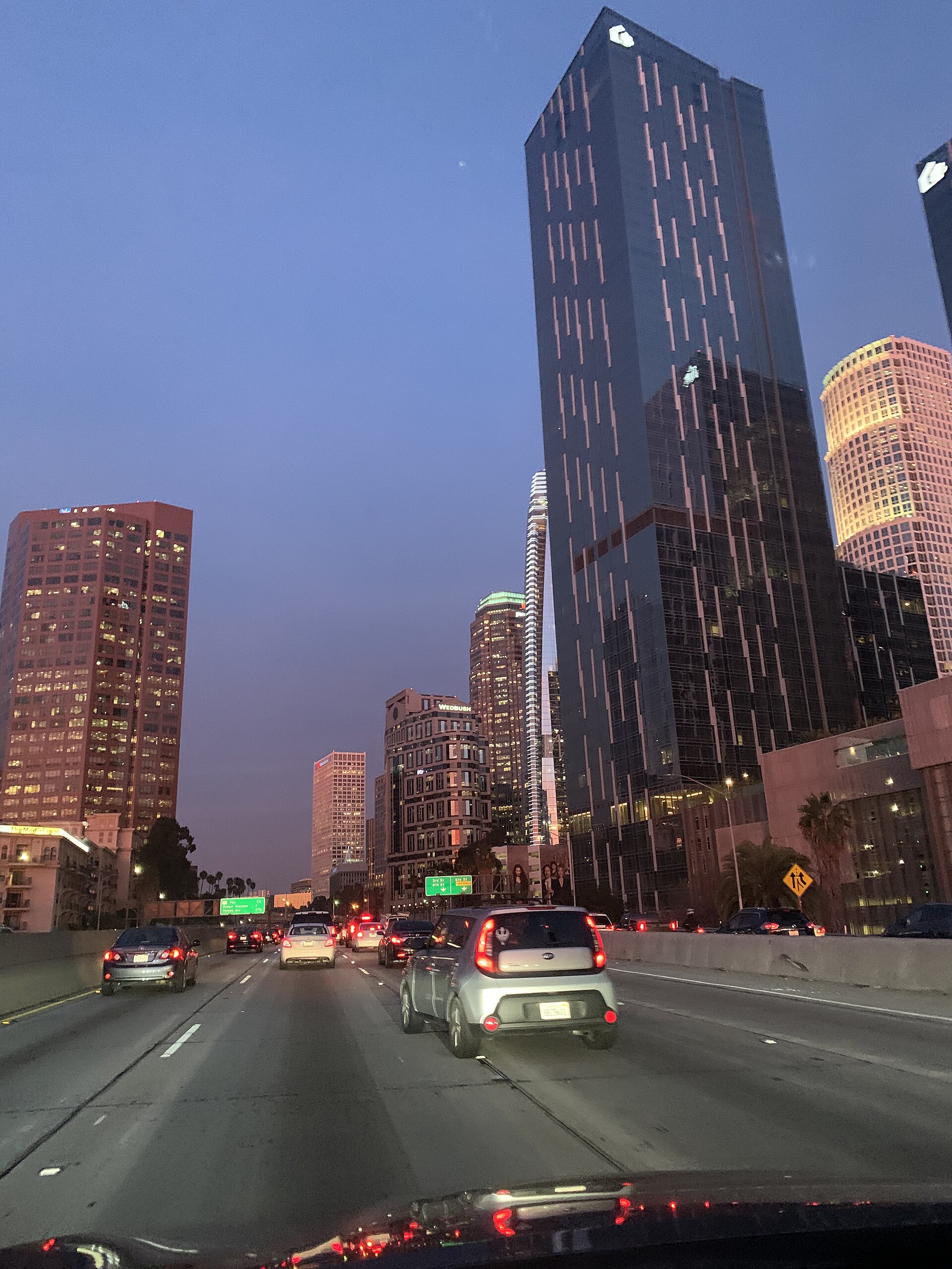 Downtown Los Angeles towers rising above the city, where large multifamily projects are a focus of the funding round