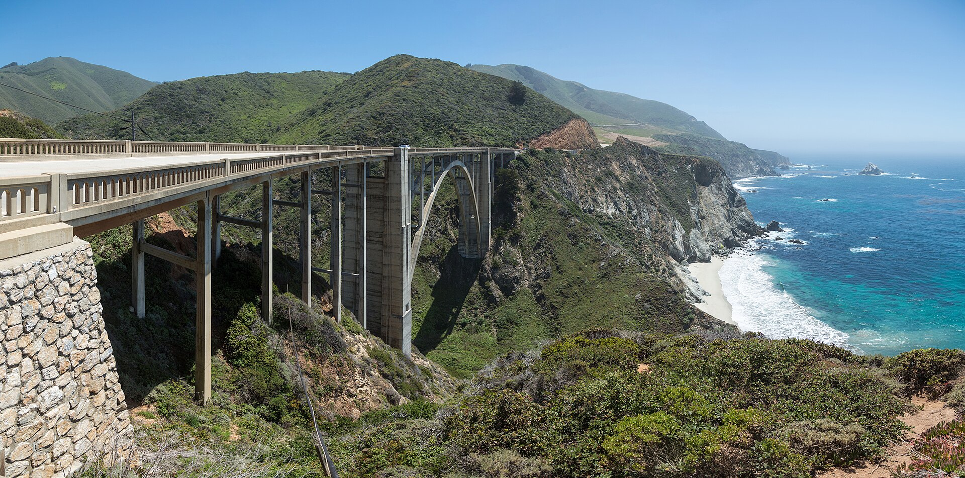 The Southern California coastline on a bright day