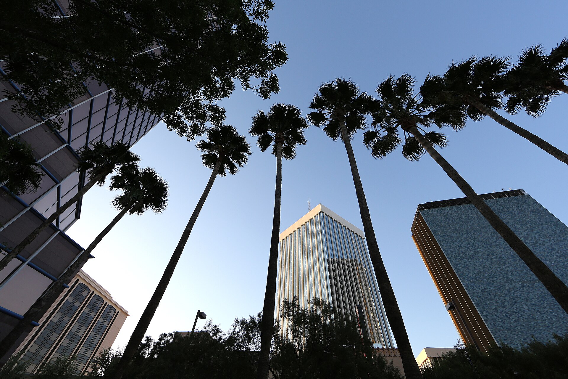 Downtown Tucson, Arizona, in bright daylight