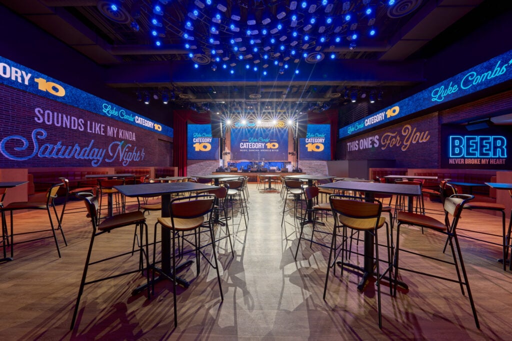Hurricane Hall, the main performance space inside Category 10 Las Vegas at Flamingo Las Vegas
