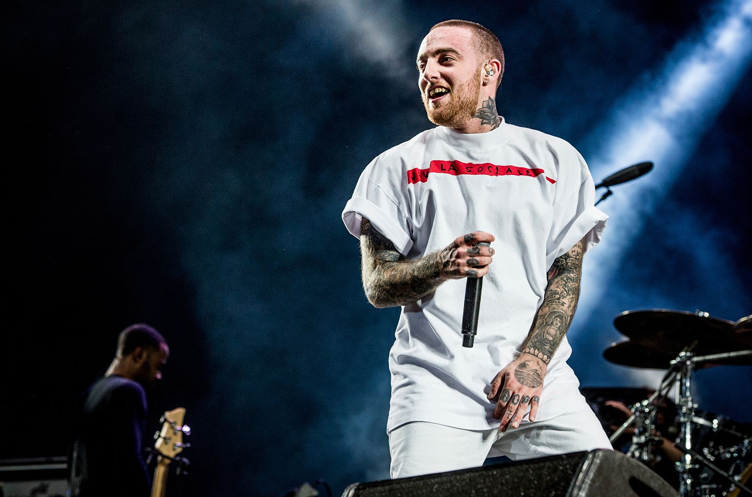 Mac Miller portrait against a warm-toned background