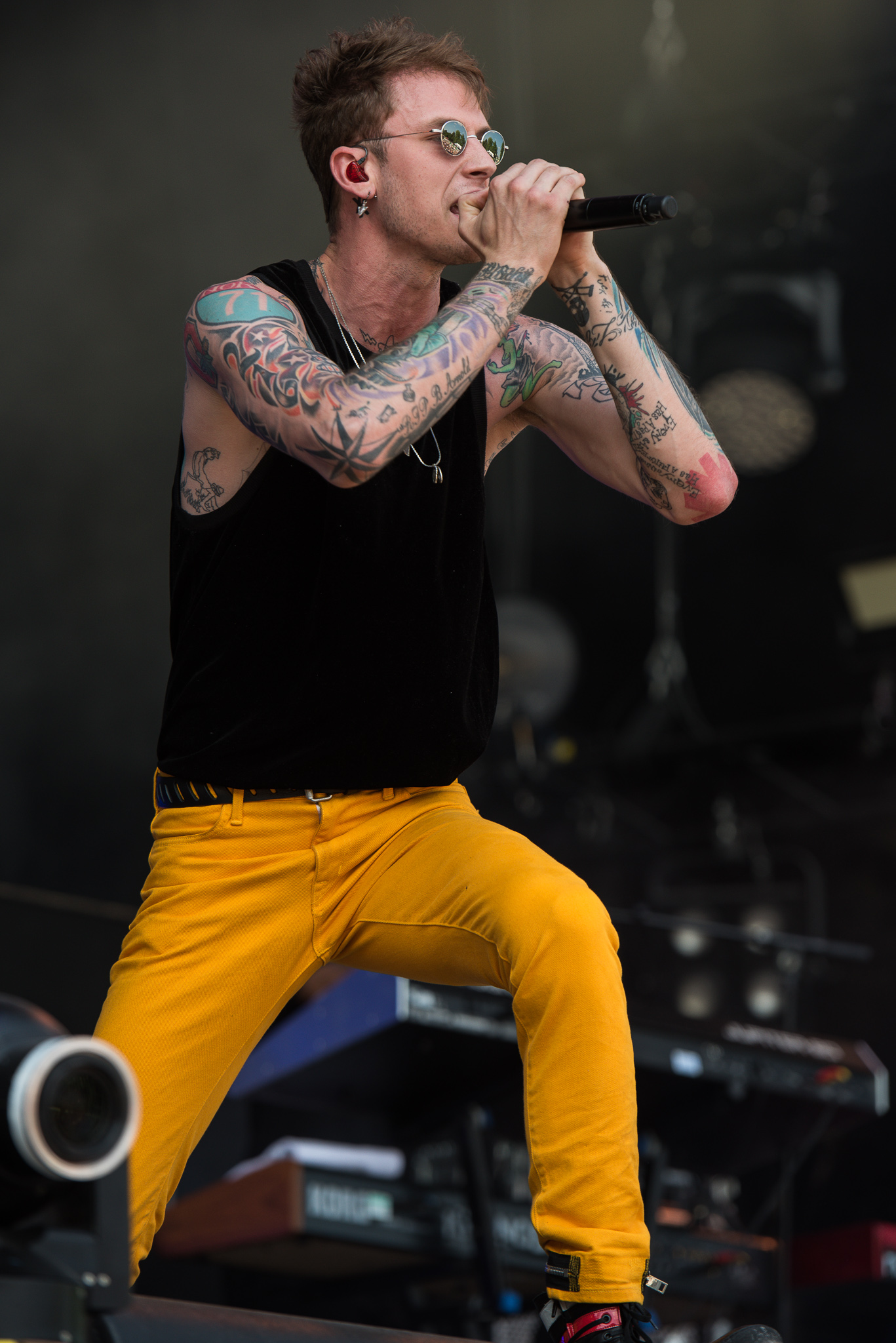 Machine Gun Kelly performing live on stage at Rock im Park in 2017