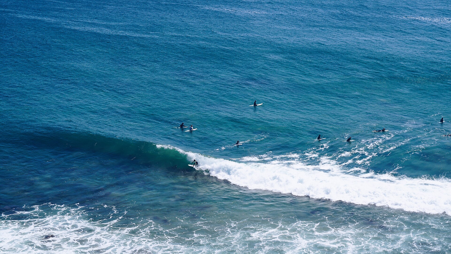 Zuma Beach in Malibu on a bright day