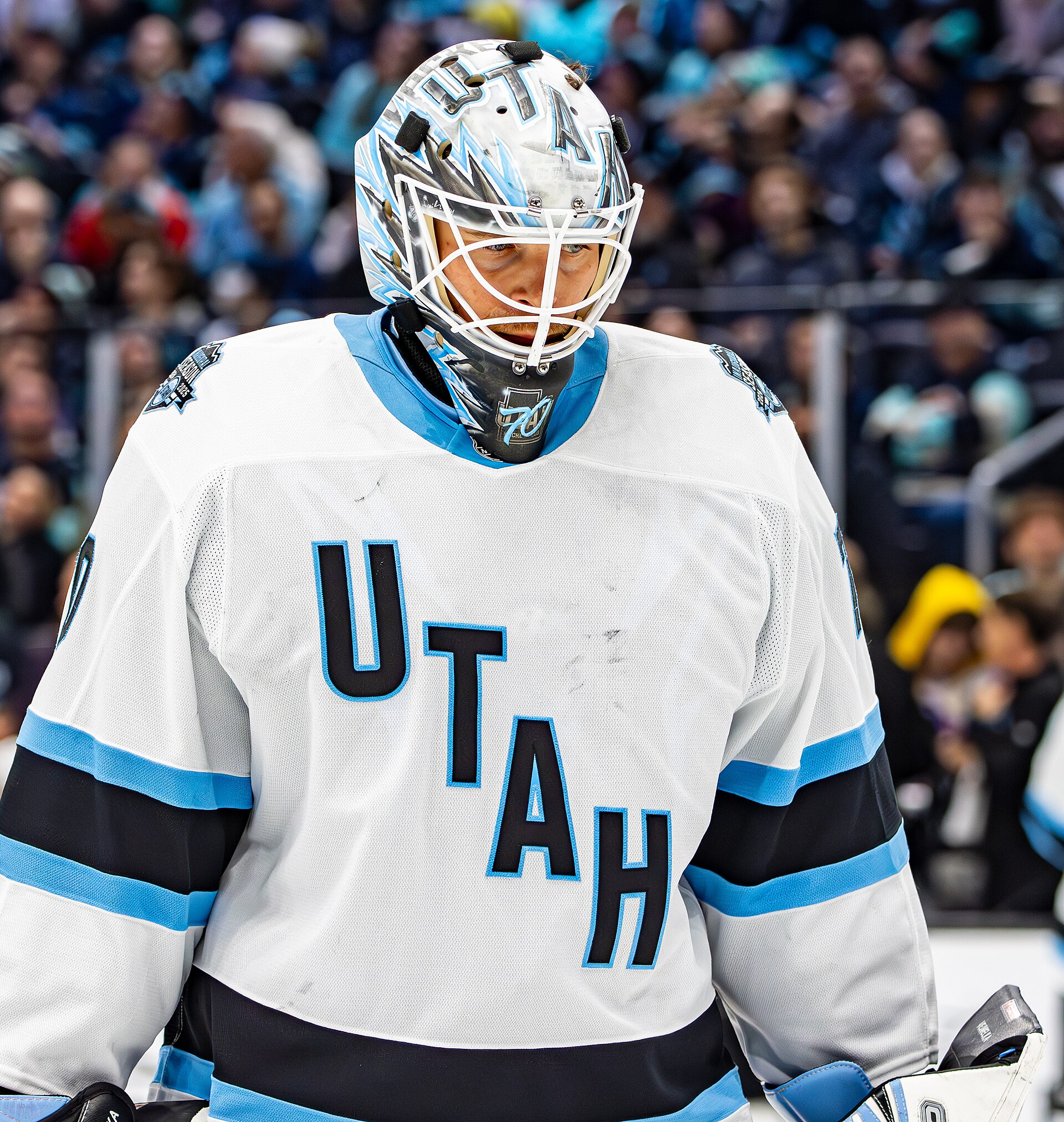 Utah Mammoth goaltender Karel Vejmelka
