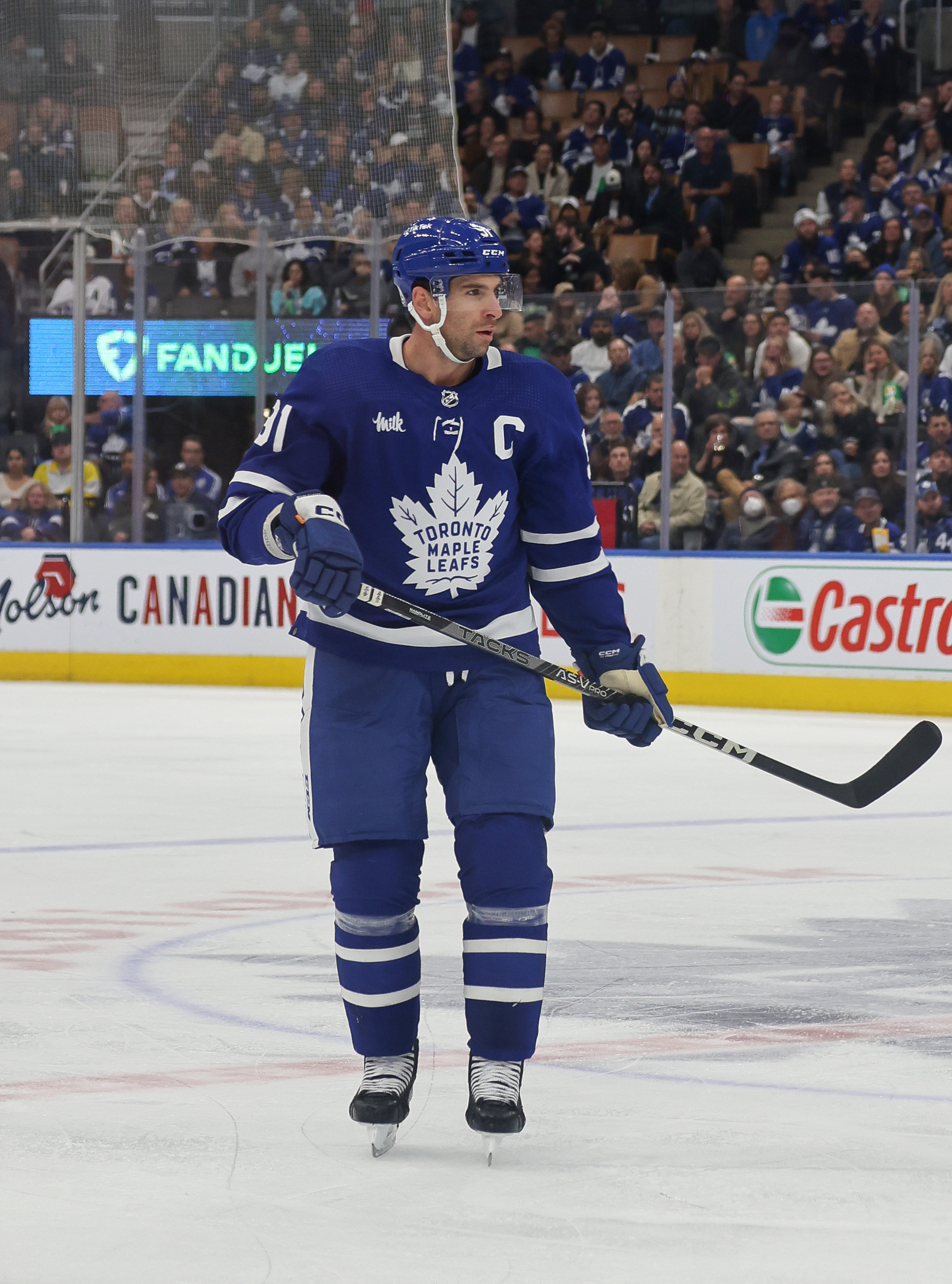 John Tavares playing for the Toronto Maple Leafs (file photo)