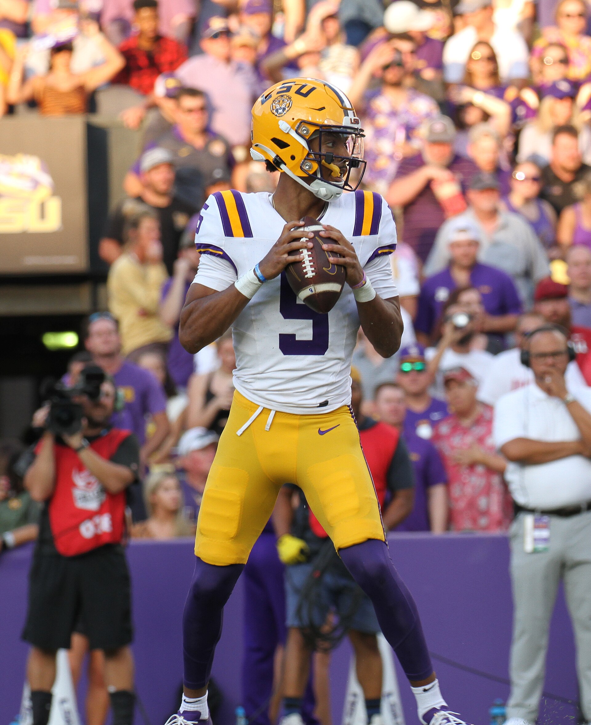 Quarterback Jayden Daniels during his college career at LSU (file photo)