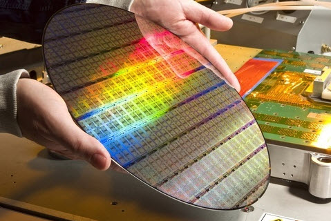 Silicon wafer used in chip manufacturing