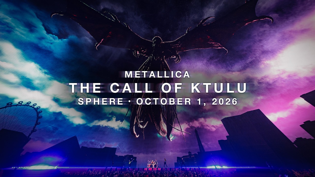 Frame from Metallica’s official video of The Call of Ktulu at Sphere, opening night, October 1, 2026