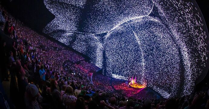 The Sphere interior LED screen during a concert