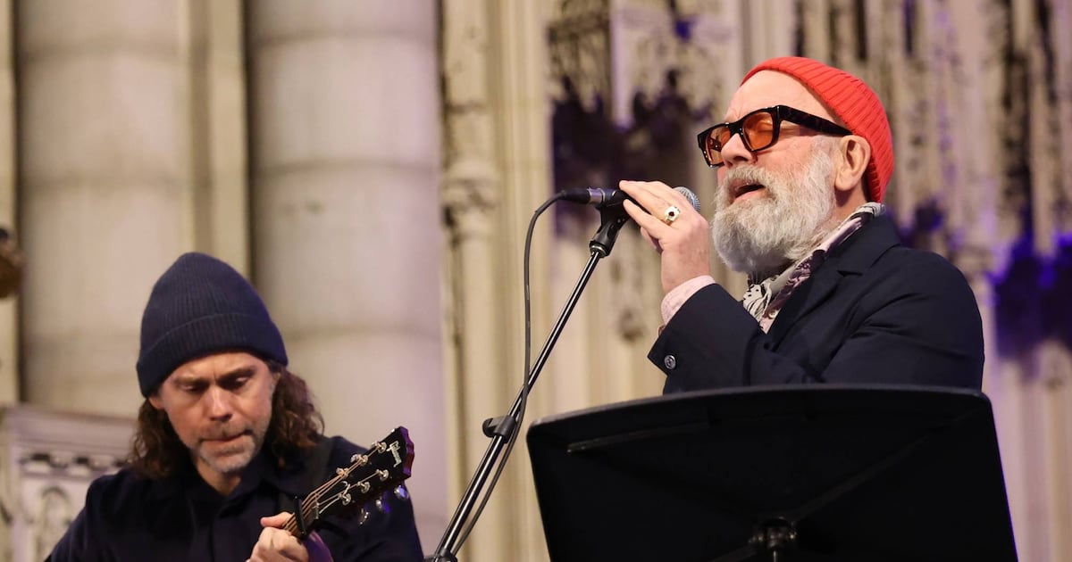 Michael Stipe and members of The National performing at the Atabal in Biarritz