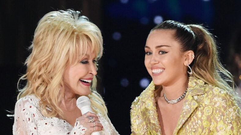 Miley Cyrus performing at the Hollywood Bowl