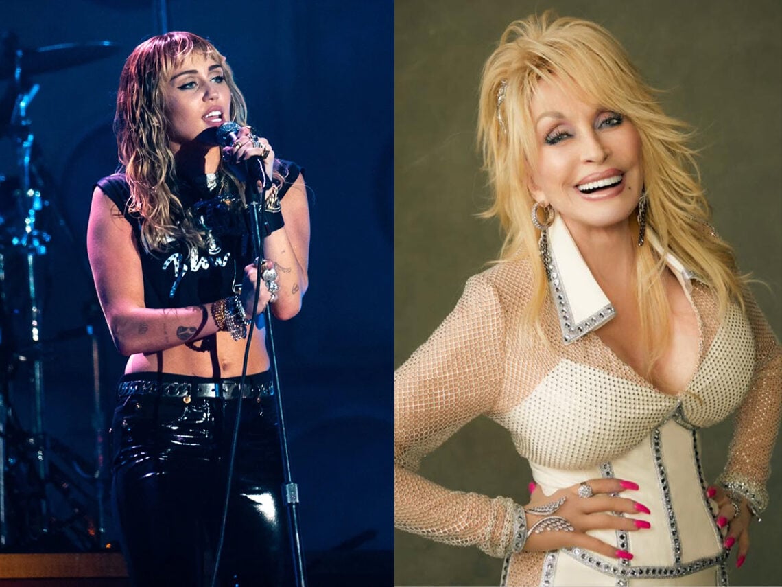 Miley Cyrus and Dolly Parton