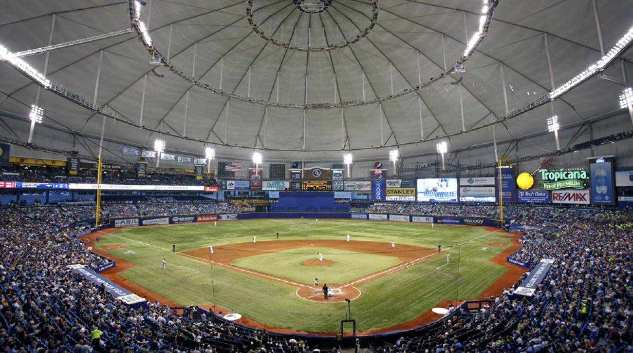 Tropicana Field in St. Petersburg, the Rays' domed home where the Yankees dropped the first two games