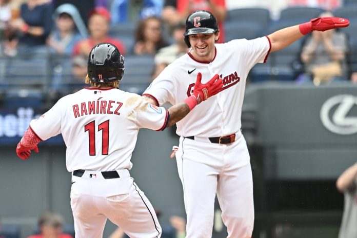 José Ramírez of the Cleveland Guardians (file photo)