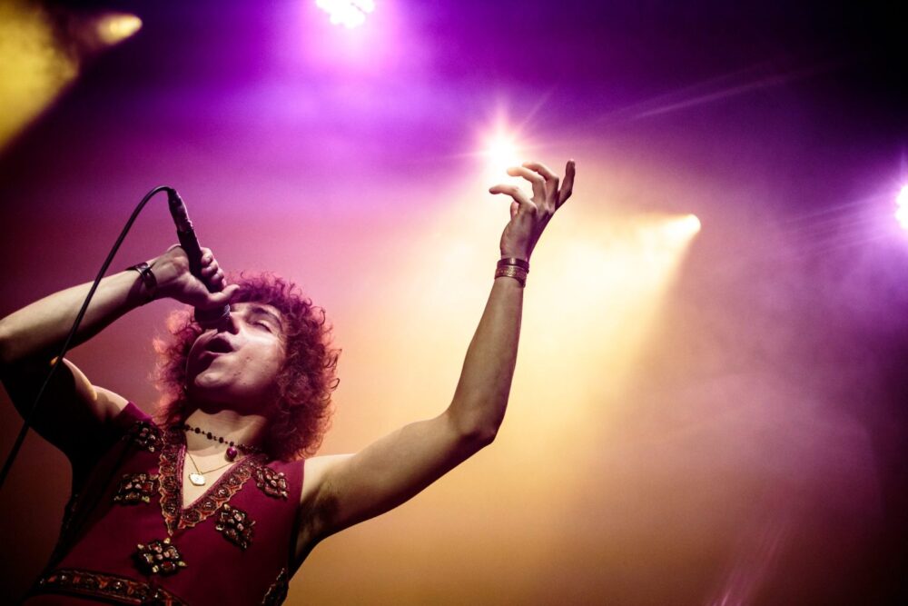 Greta Van Fleet's Josh Kiszka performing live — the band's $20 Basement East residency in Nashville hits its second night Saturday, ahead of Palace for the People.