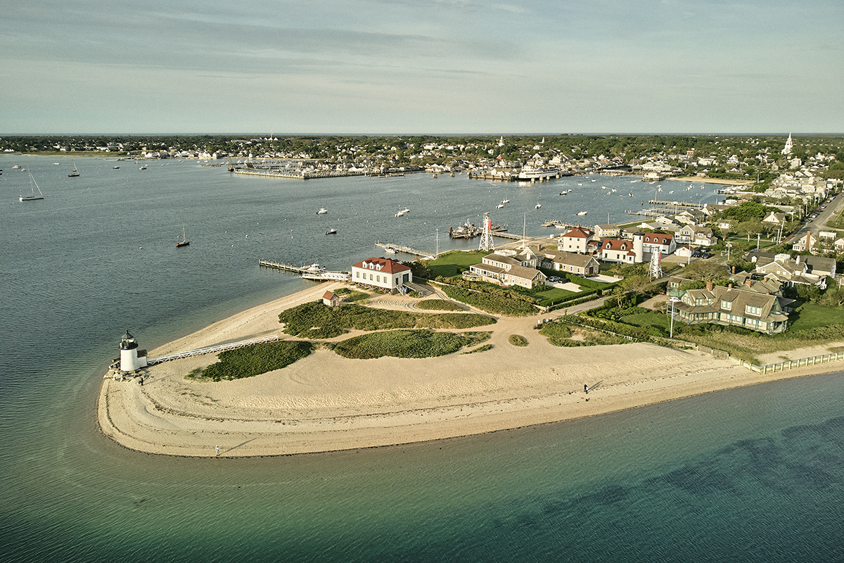 Bright daylight over the waters off Nantucket