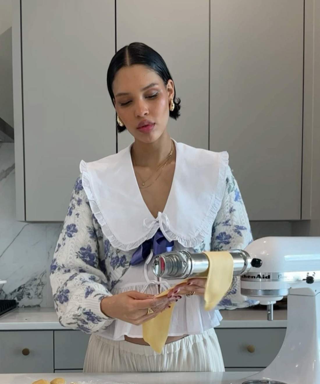 Nara Smith cooking at home