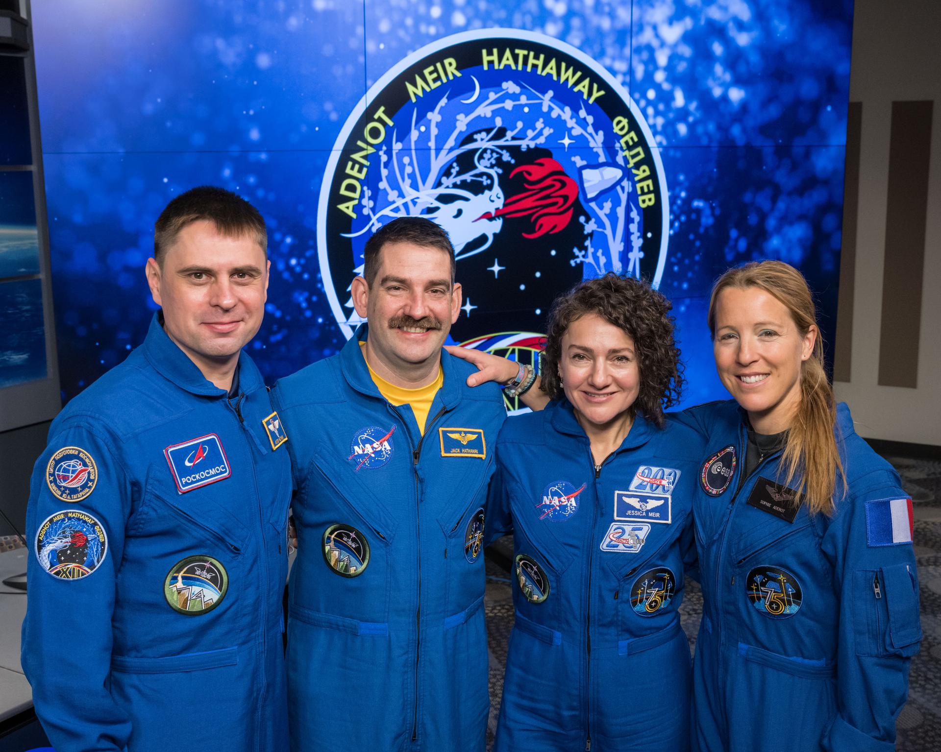 NASA’s SpaceX Crew-12 crew — Andrey Fedyaev, Jack Hathaway, Jessica Meir and Sophie Adenot