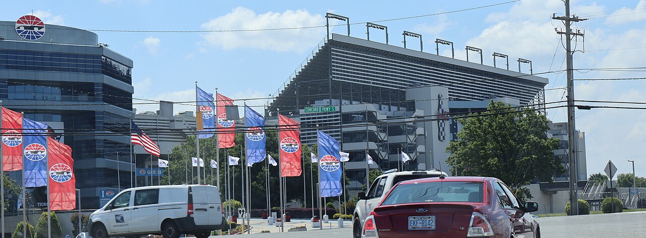 Charlotte Motor Speedway, where Saturday's NASCAR on-track activity was washed out