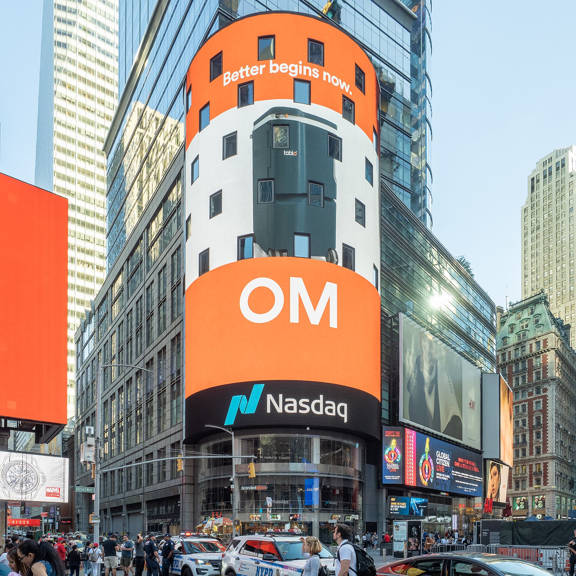 Nasdaq MarketSite in Times Square, file photo