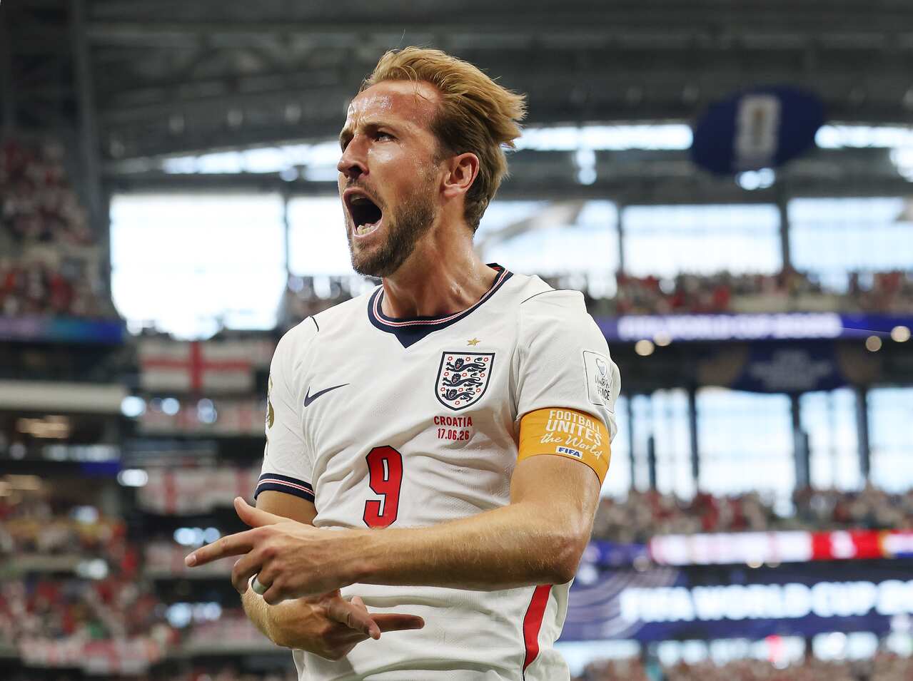 Harry Kane in the England shirt
