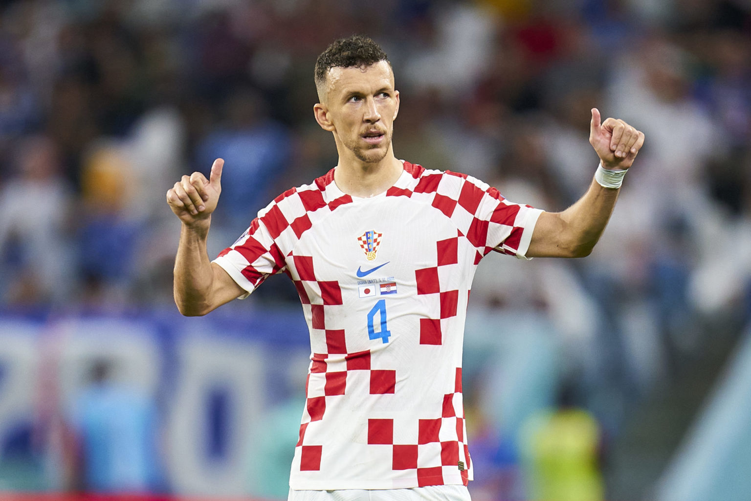 Ivan Perisic in the Croatia shirt