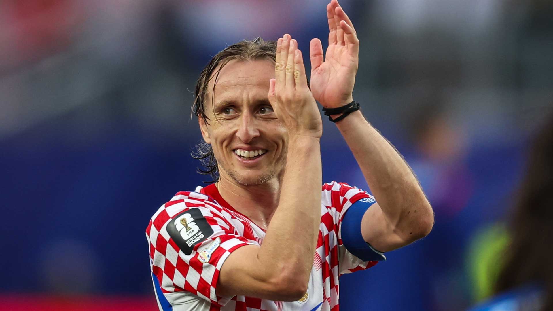 Luka Modric wearing the Croatia captain’s armband