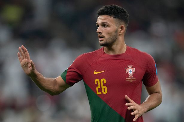 Goncalo Ramos in the Portugal shirt