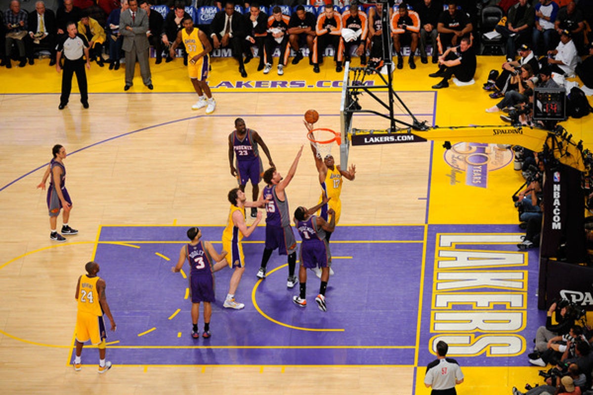 Lakers action at Crypto.com Arena — file photo