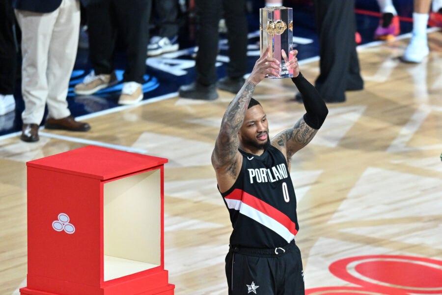 Damian Lillard in a Trail Blazers uniform — back in Portland and looking like himself in his preseason debut