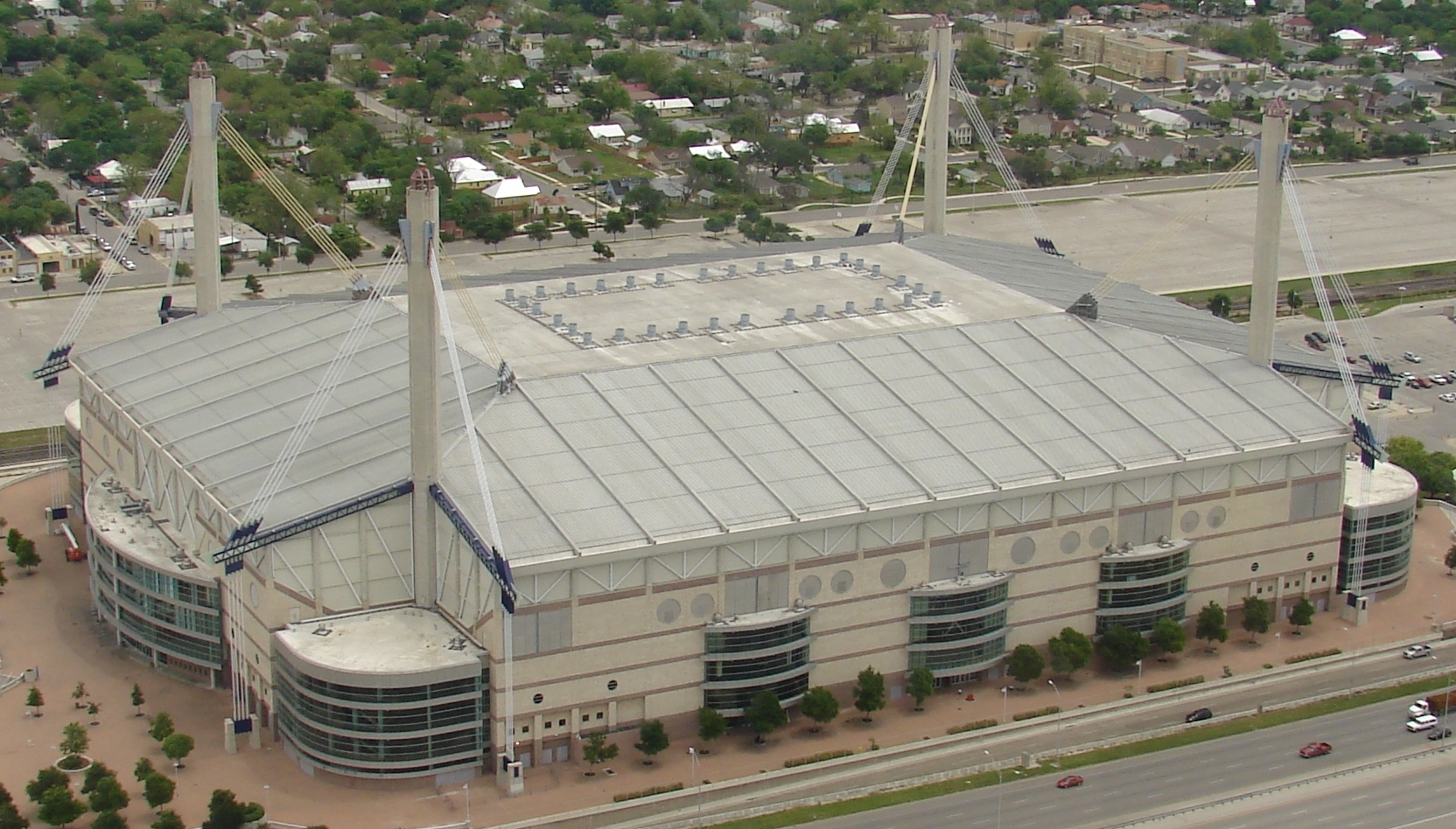 The Alamodome in San Antonio, where the pregame demonstration took place (file photo)