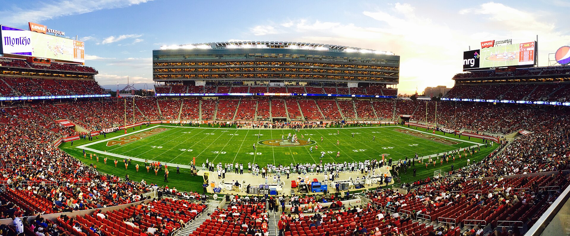 Levi's Stadium in Santa Clara, home of the San Francisco 49ers, on game day