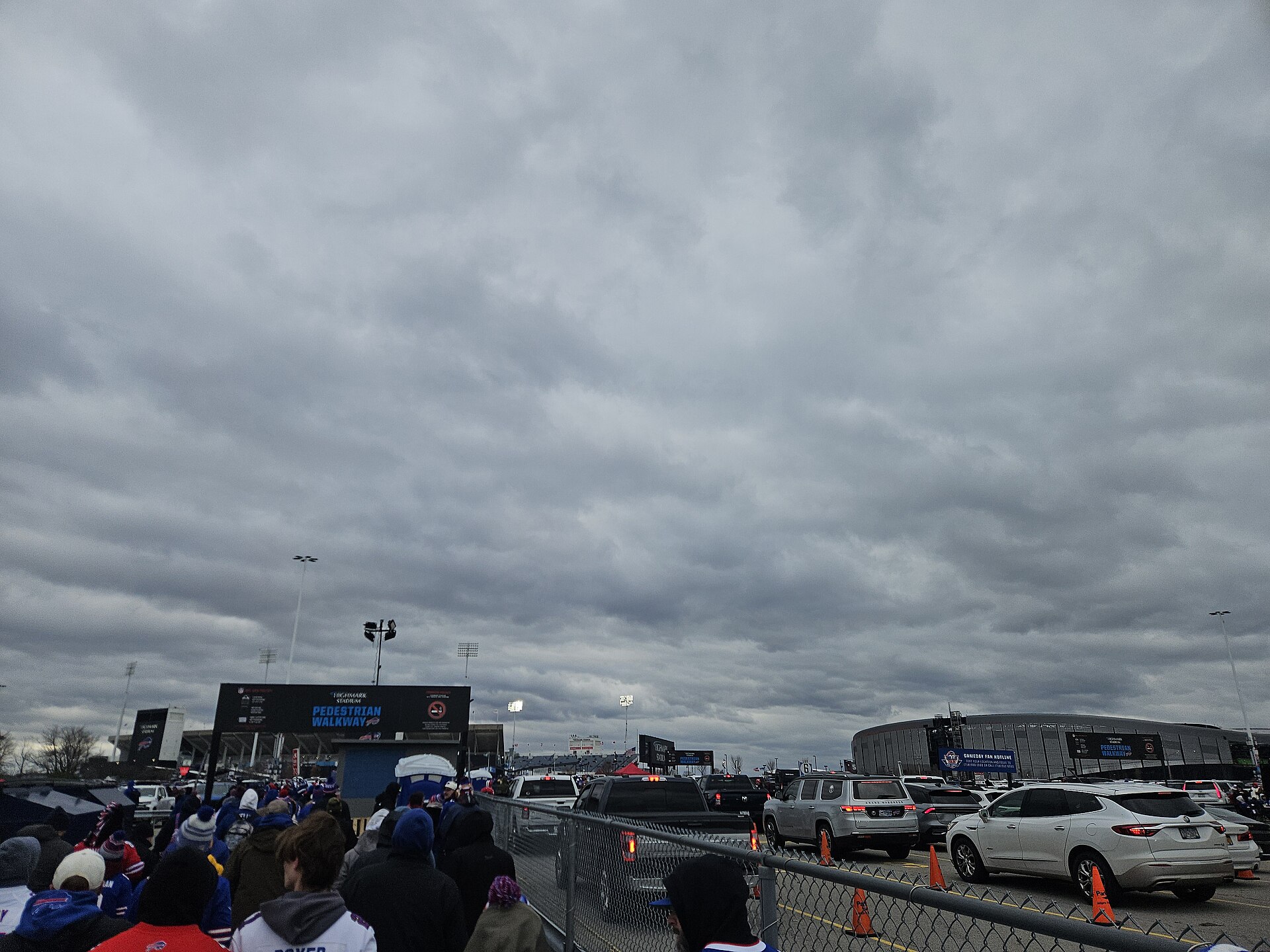 The Bills' stadium in Orchard Park on a bright day, home of the 3-1 Bills