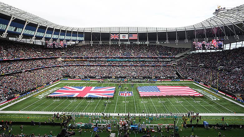 Tottenham Hotspur Stadium hosting an NFL International Series game in London