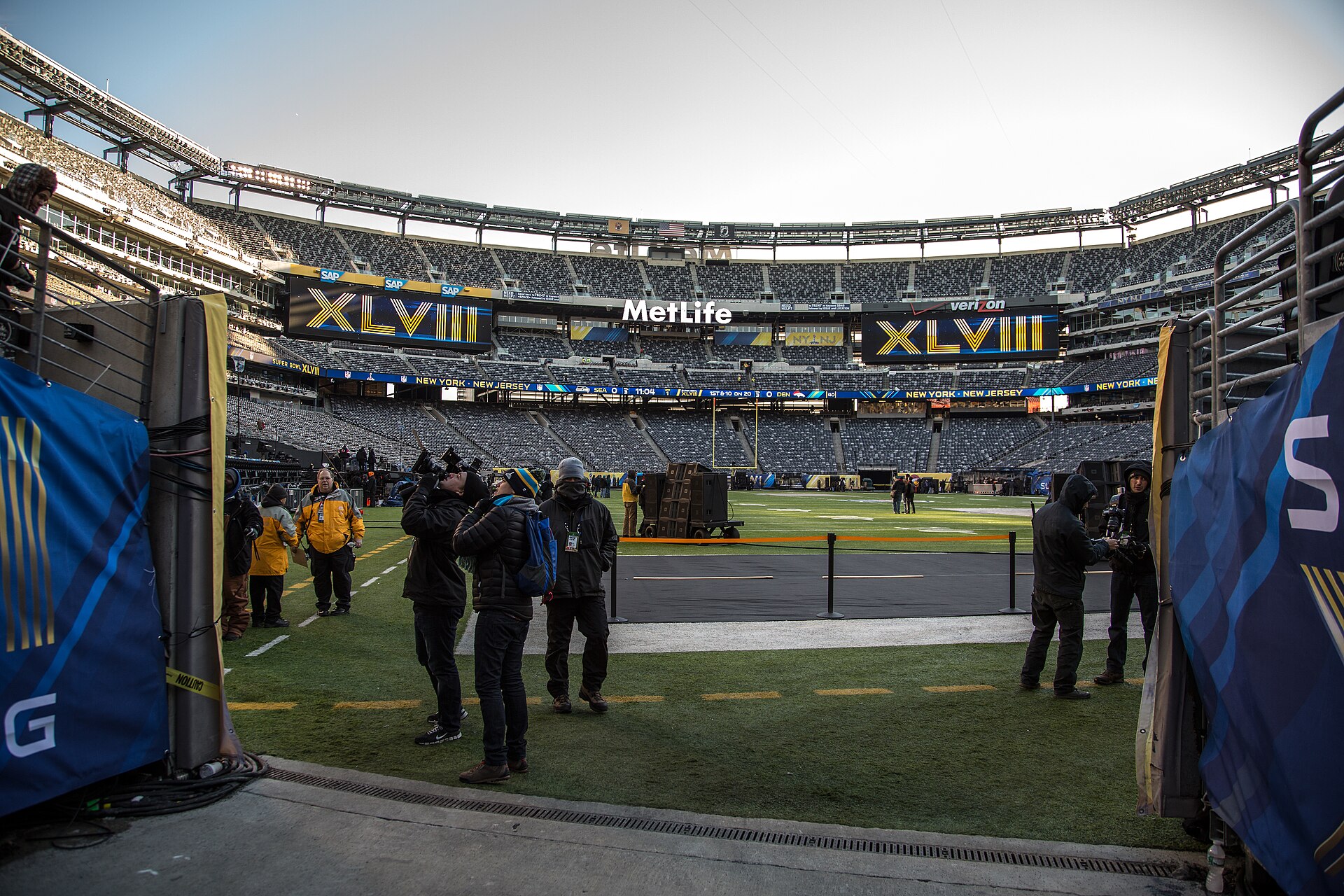 On the field at MetLife Stadium